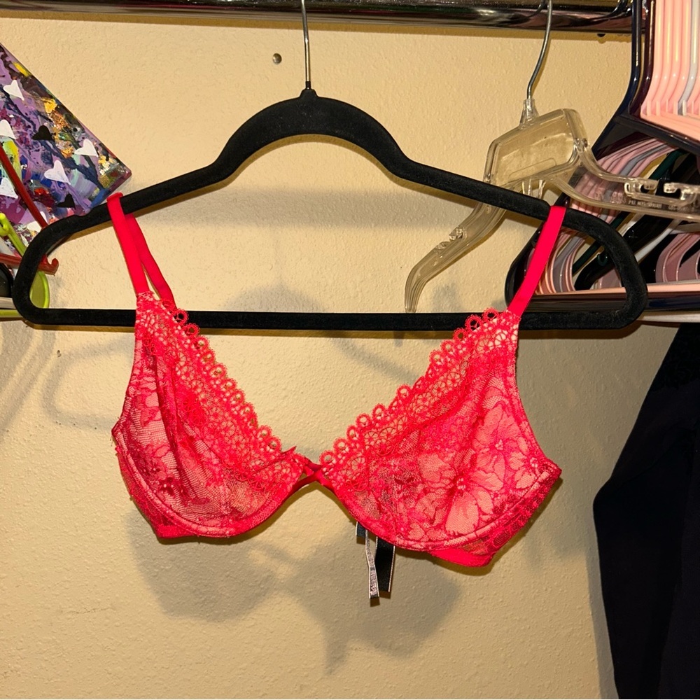 Victoria's Secret Red Lace Bra